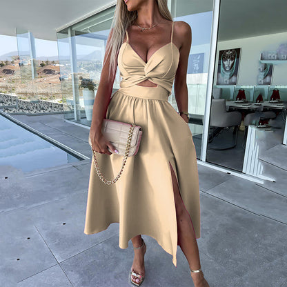 Grazia | Zomerse Cut-Out Midi Jurk met Split