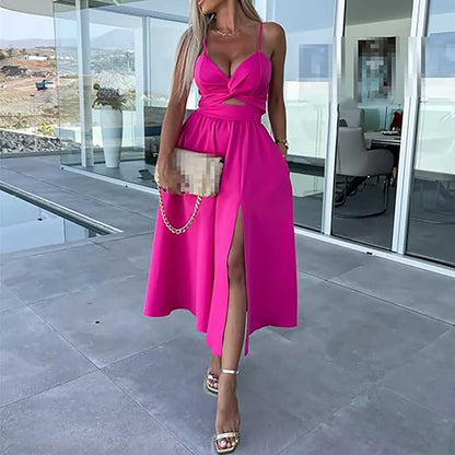 Grazia | Zomerse Cut-Out Midi Jurk met Split
