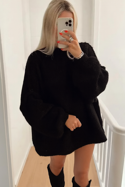 Oversized Winterse Zachte Dames Trui met Ronde Hals