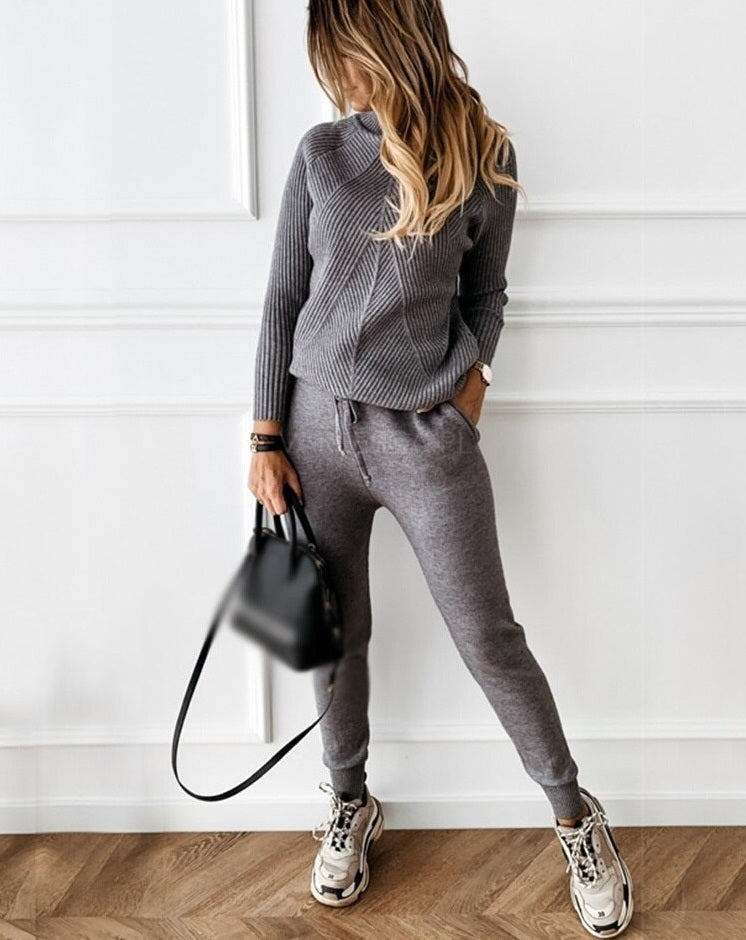 Soft and Comfortable Women's Set with Warm Stylish Sweater