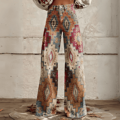 Angelina | Boho Vintage Flared Jeans
