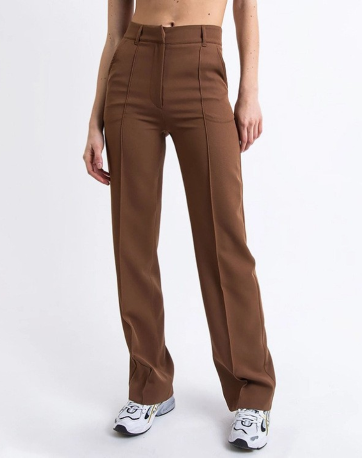 Arna | Elegant High-Waist Trousers with Straight Leg