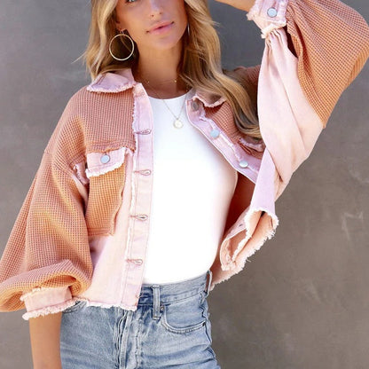 Trendy Comfortabele Dames Jas Met Unieke Speelse Mouwen