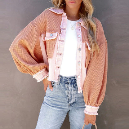 Trendy Comfortabele Dames Jas Met Unieke Speelse Mouwen