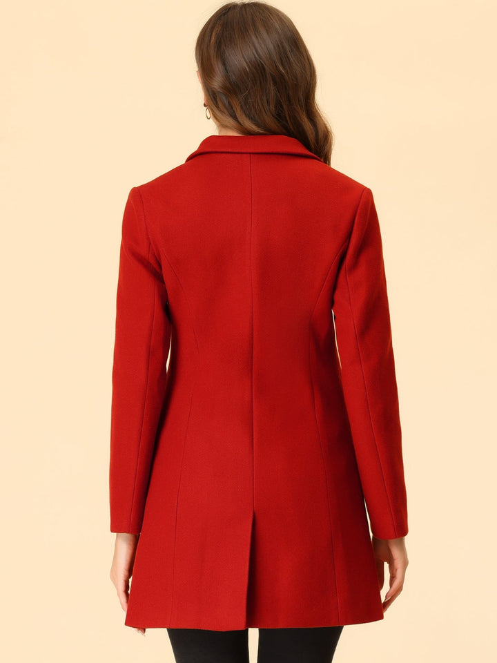 Chic Women's Coat with Lapel Collar and Buttons