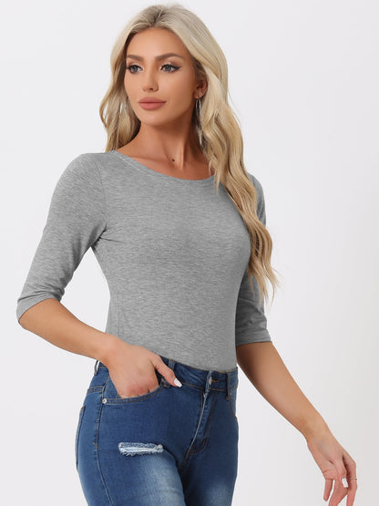 Zachte Vrouwen Shirt met Slim Fit en 3/4 Mouwen