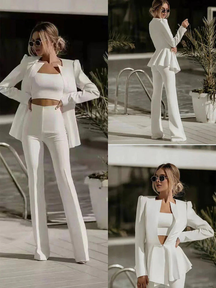 Gillian | Elegant Blazer & High-Waist Pants Set