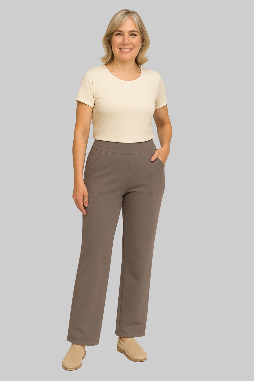 Stijlvolle Vrouwen Broek met Hoge Taille en Zakken