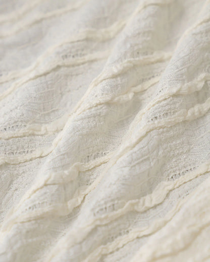 Berkeley | Elegante Crinkle Top met V-Hals en Striksluiting