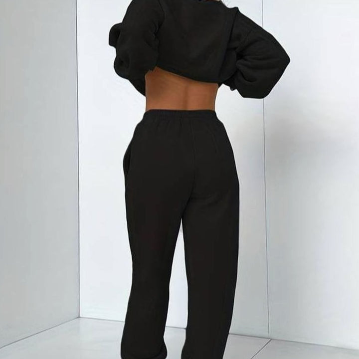 Women's Relaxed Crewneck Matching Sweatshirt Jogger Set