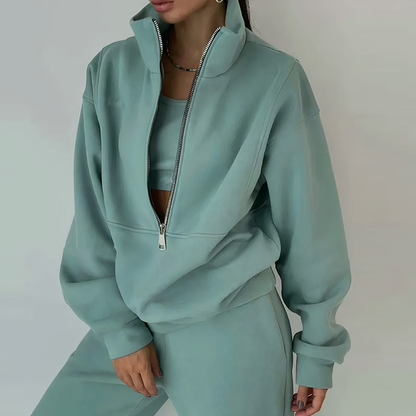 Zachte en comfortabele dames set met warme fleece