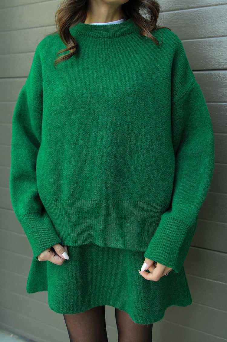 Beau | Cozy Knit 2-Piece Sweater and Skirt Set