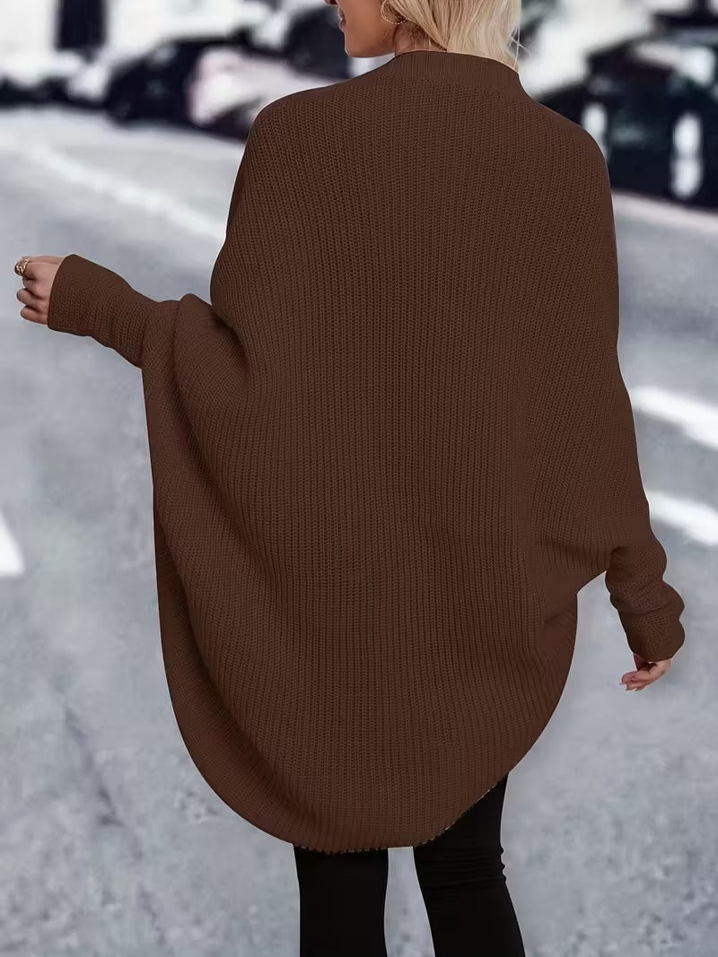 Comfortabel Lang Warm Gebreid Dames Vest