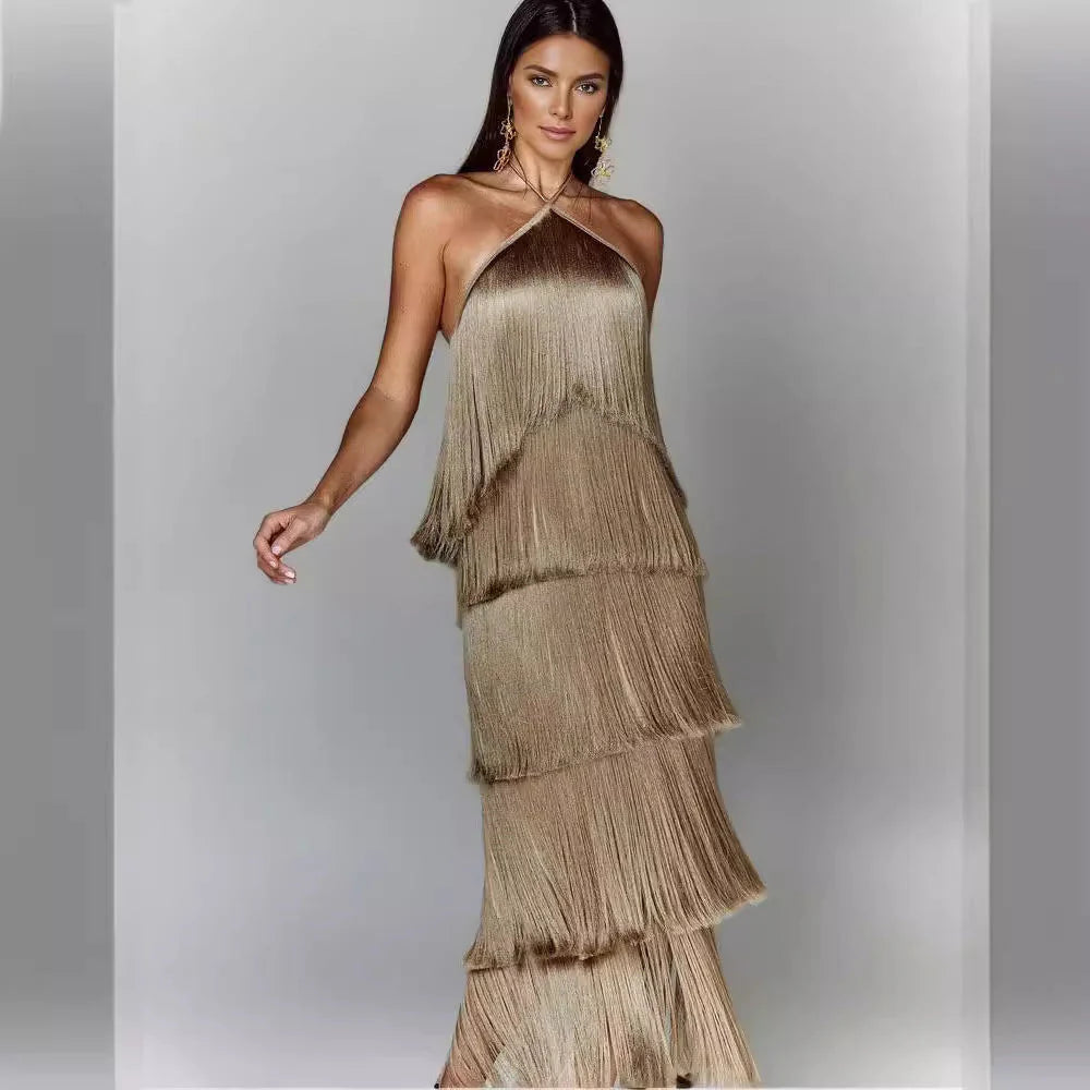 Karlijn | Fringe Maxi-Jurk