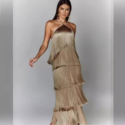 Karlijn | Fringe Maxi-Jurk