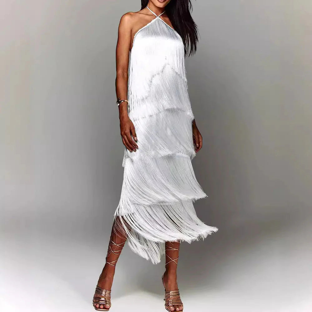 Karlijn | Fringe Maxi-Jurk
