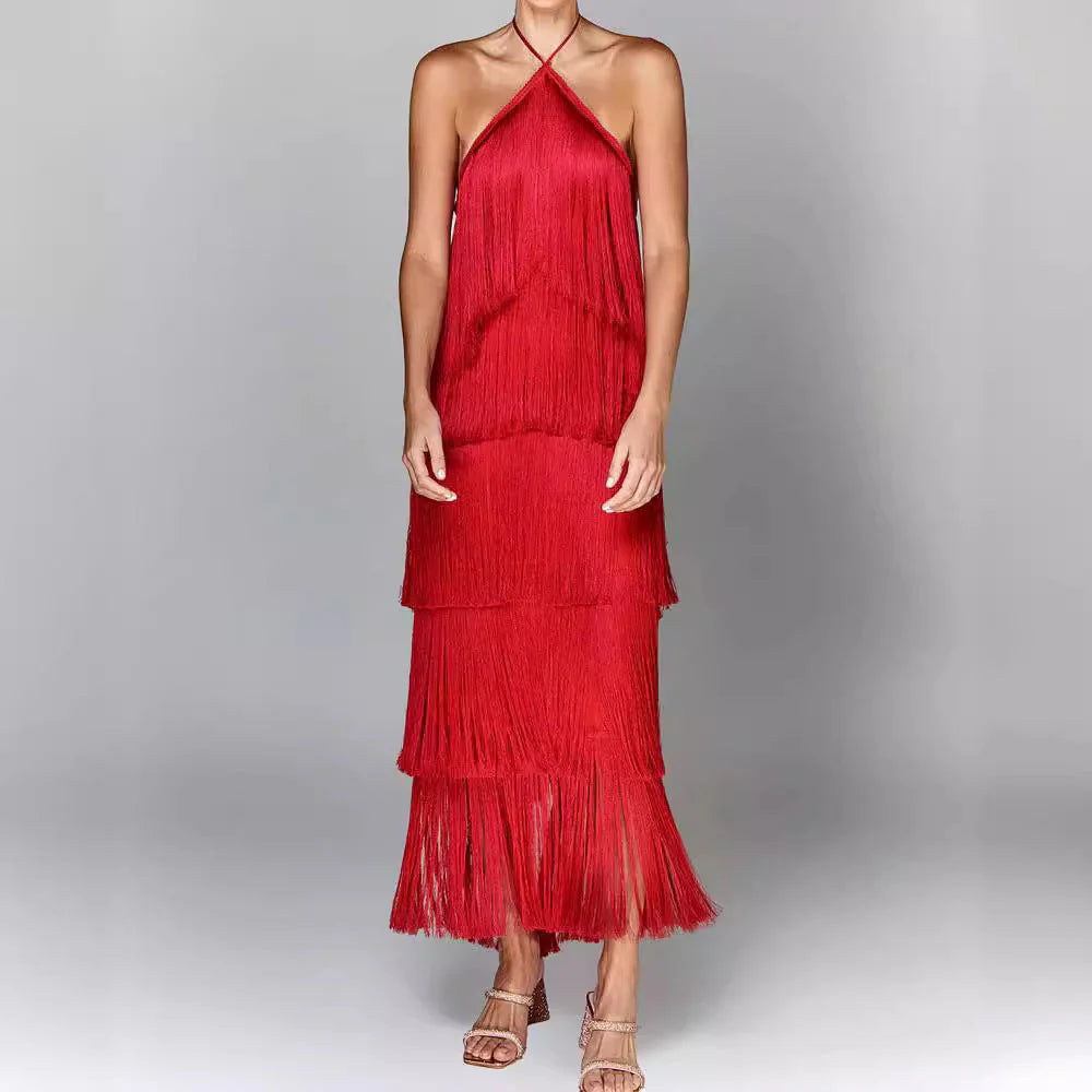 Karlijn | Fringe Maxi-Jurk