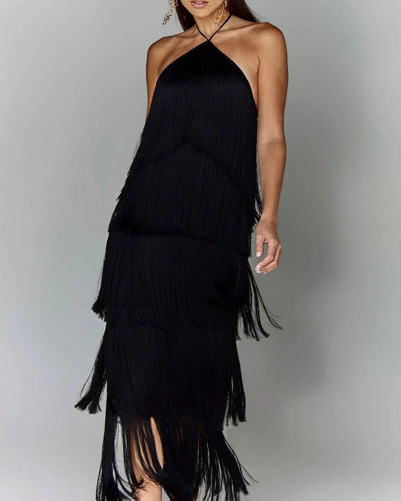 Karlijn | Fringe Maxi-Jurk