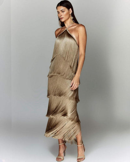 Karlijn | Fringe Maxi-Jurk