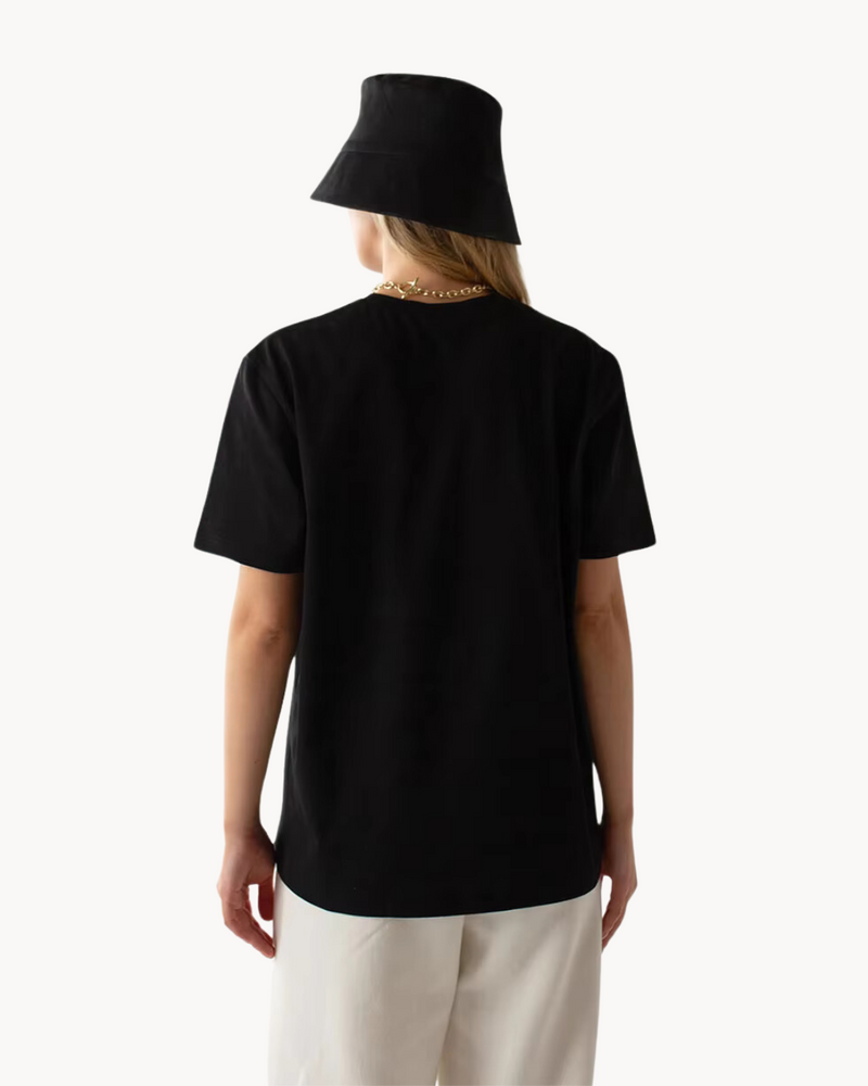 Basic Katoenen T Shirt Met Ronde Hals Voor Dames